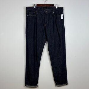 New Banana Republic Jeans Mens 38 x 34 Slim Selvedge Dark Wash